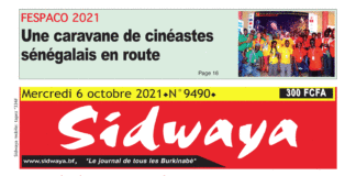 Une Sidwaya du 06-10-2021