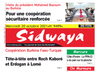 Une Sidwaya du 20-10-2021