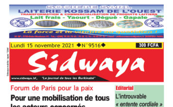 Une du 15/11/2021