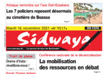 Une du 16/11/2021