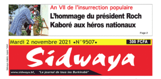 Une Sidwaya du 02-11-2021