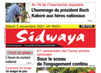 Une Sidwaya du 02-11-2021