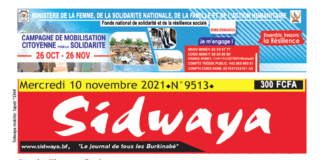 Une Sidwaya du 10-11-2021