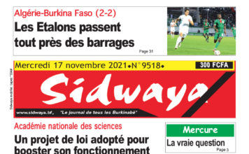 Une du 17/11/2021