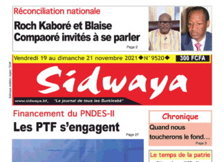 Une Sidwaya du 19 au 21-11-2021