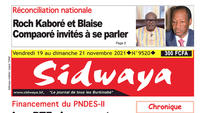 Une Sidwaya du 19 au 21-11-2021
