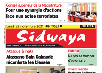 Une Sidwaya du 22-11-2021