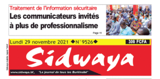 Une Sidwaya du 29-11-2021