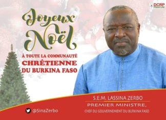 Célébration de la Noël : Le message du Premier ministre Lassina Zerbo