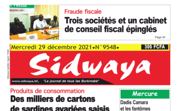 Une Sidwaya du 29-12-2021