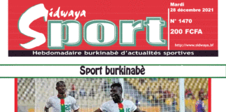Une Sidwaya Sport du 28-12-2021