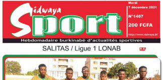 Une Sidwaya Sport du 7-12-2021