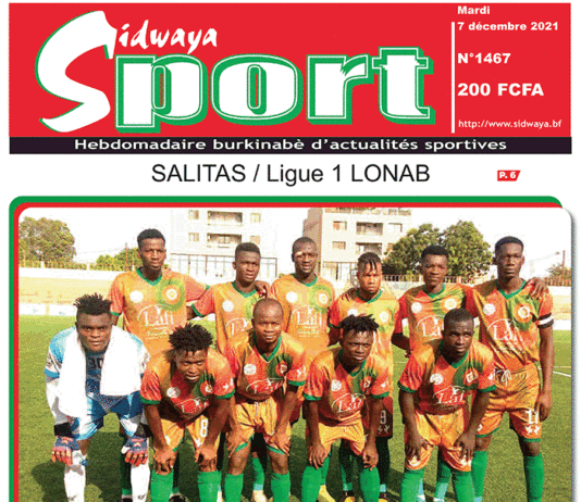 Une Sidwaya Sport du 7-12-2021