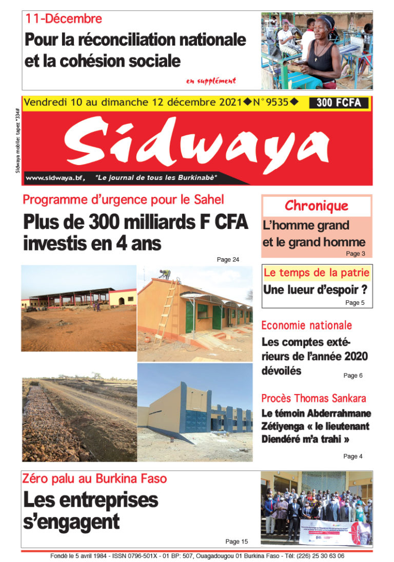 Une du 10/12/2021