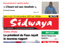 Une Sidwaya du 15-12-2021