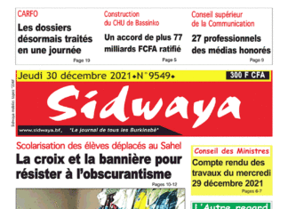 Une Sidwaya du 30-12-2021