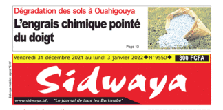 Une Sidwaya du 31-12-2021