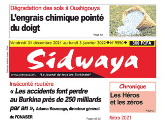 Une Sidwaya du 31-12-2021