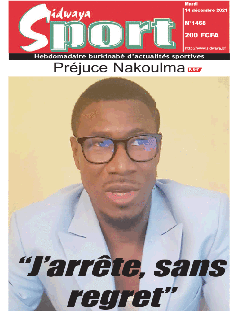 Une Sidwaya Sport du 14-12-2021