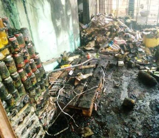 Solenzo : l’incendie d’une boutique crée la panique