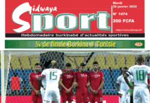 Une Sidwaya Sport du 25-01-2022