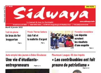 Une Sidwaya du 11-01-2022