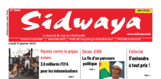 Une Sidwaya su 17-01-2022