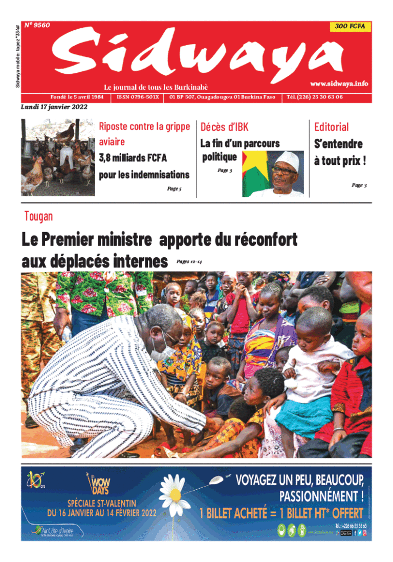 Une Sidwaya su 17-01-2022