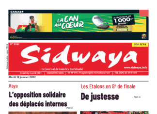 Une Sidwaya du 18-01-2022