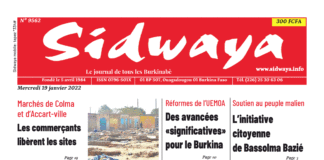 Une Sidwaya du 19-01-2022