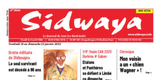 Une Sidwaya du 21/01/2022
