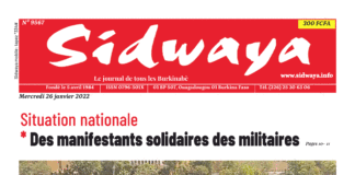 Une Sidwaya du 26-01-2022