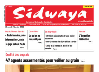 Une Sidwaya du 5/01/2022
