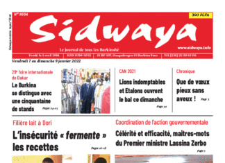 Une Sidwaya du 07 au 09-01-2022