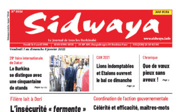 Une Sidwaya du 07 au 09-01-2022