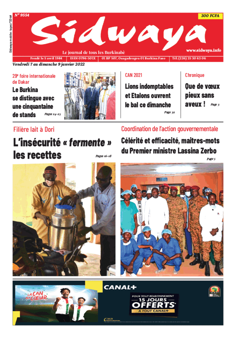 Une Sidwaya du 07 au 09-01-2022