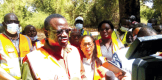 Aménagement du pont de Anayelé : Le ministre Bénéwendé Sankara visite le chantier