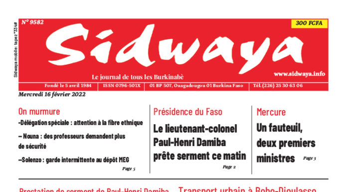 Sidwaya du 16/02/2022
