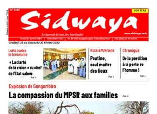 Une Sidwaya du 25 au 27-02-2022