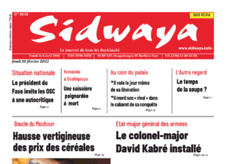 Une Sidwaya du 10-02-2022