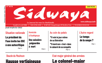 Une Sidwaya du 10-02-2022