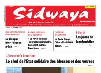 Une Sidwaya du 28-02-2022
