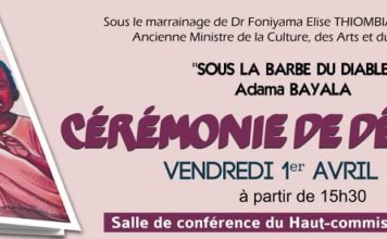 Littérature burkinabè : Dédicace du roman (Sous la barbe du diable) du journaliste Adama Bayala prévue le vendredi 1 er avril.