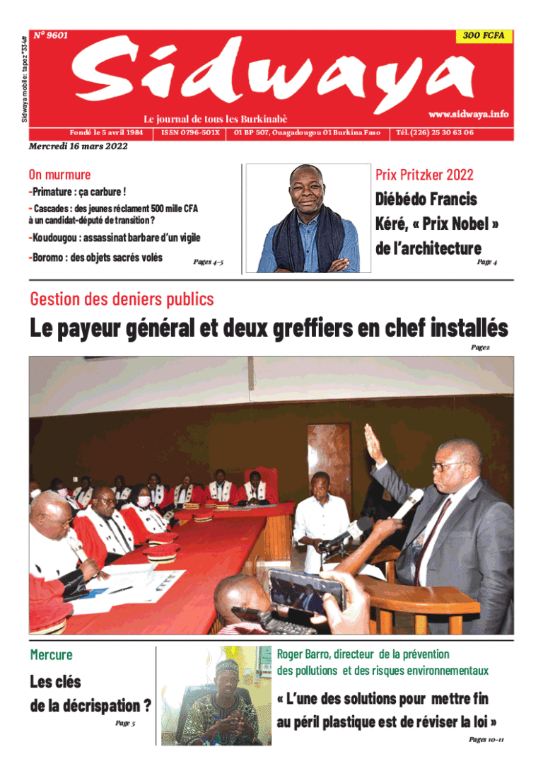 Une Sidwaya du 16-03-2022