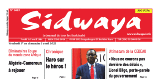 Une Sidwaya du 01 au 03-04-2022