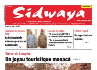 Une Sidwaya du 24-03-2022