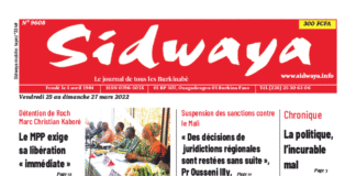 Une Sidwaya du 25 au 27-03-2022