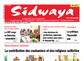 Une Sidwaya du 25 au 27-03-2022