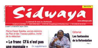 Une Sidwaya du 7 et 08-03-2022
