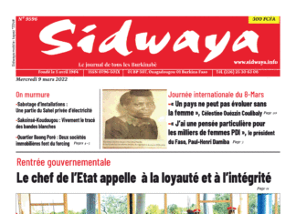 Une Sidwaya du 09-03-2022